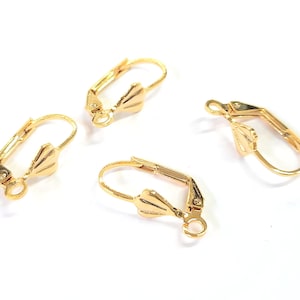 Puede incluir: Tres ganchos para pendientes de color dorado con cierre de resorte. Los ganchos están diseñados para ser utilizados con una variedad de pendientes.