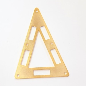2 pezzi Charms connettore triangolo Oro placcato connettore multi foro ottone 50x33mm HNF184