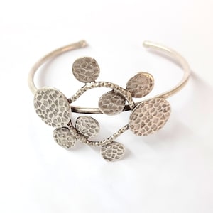 Bracelet blank cuff blank bezel, cabochon mountings, adjustable bracelet, 16mm+9mm blank, Silver plated brass HNF67
