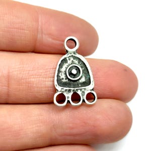 5  Boho charms connector Antique silver plated charms 35mm HNF1171