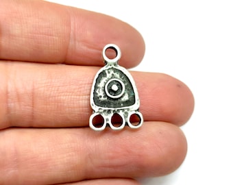5  Boho charms connector Antique silver plated charms 35mm HNF1171
