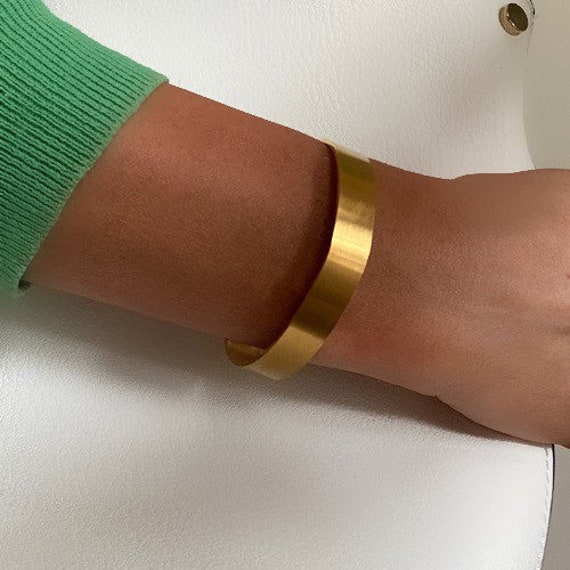 Brushed gold cuff bracelet sale