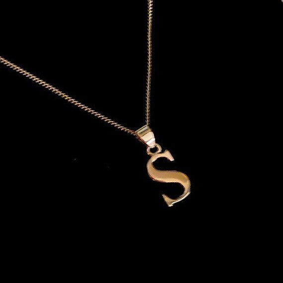 Collana Con Ciondolo Iniziale In Oro, Placcata In Oro 14k - Foto 14