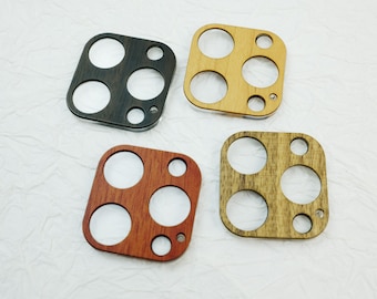 Hand-Inlaid Wood Lens Protectors Cover -  for Specific iPhone, Galaxy CellPhones