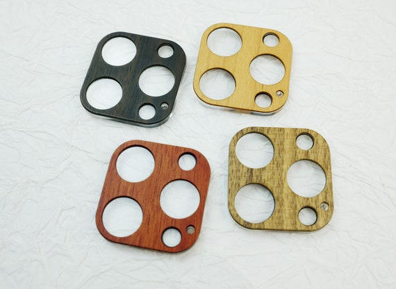 Hand-Inlaid Wood Lens Protectors Cover -  for Specific iPhone, Galaxy CellPhones