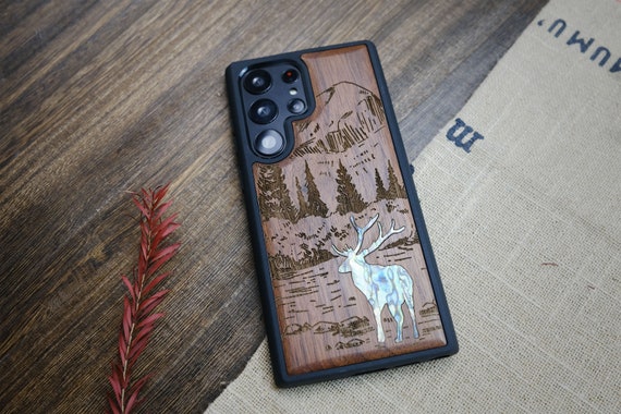 Alaskan Wilderness: An Enthralling Natural Landscape, Hand-Inlaid Wood & Mother of Pearl Case - Artisanal Cover for iPhone, Galaxy and Pixel