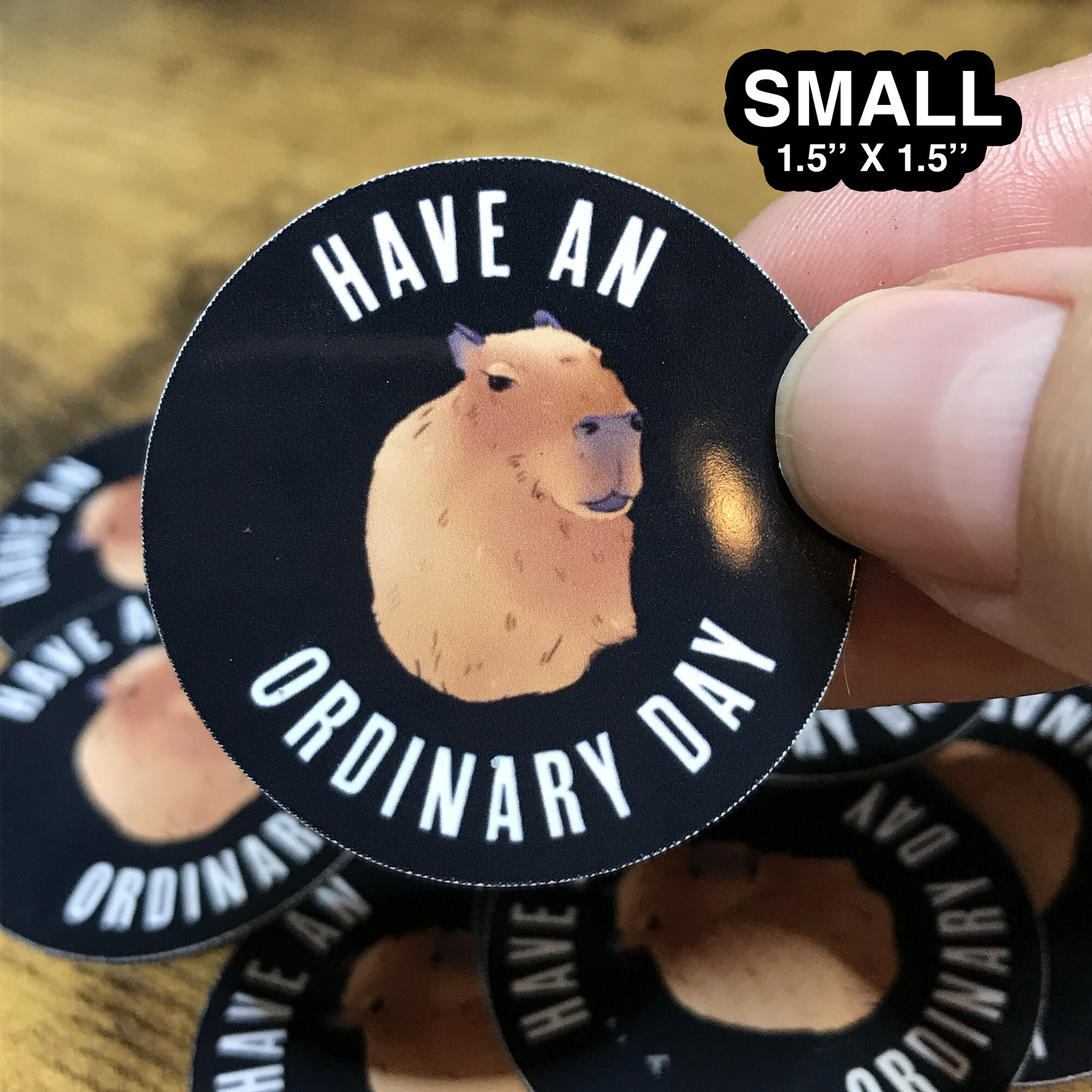 Have an Ordinary Day Capybara Sticker, Largest Rodent, Gloss Sticker