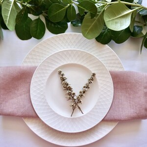 Woodrose color Linen Napkin, Set of 2. Stonewashed Linen Napkin. Table Decor, Wedding Linens. image 5