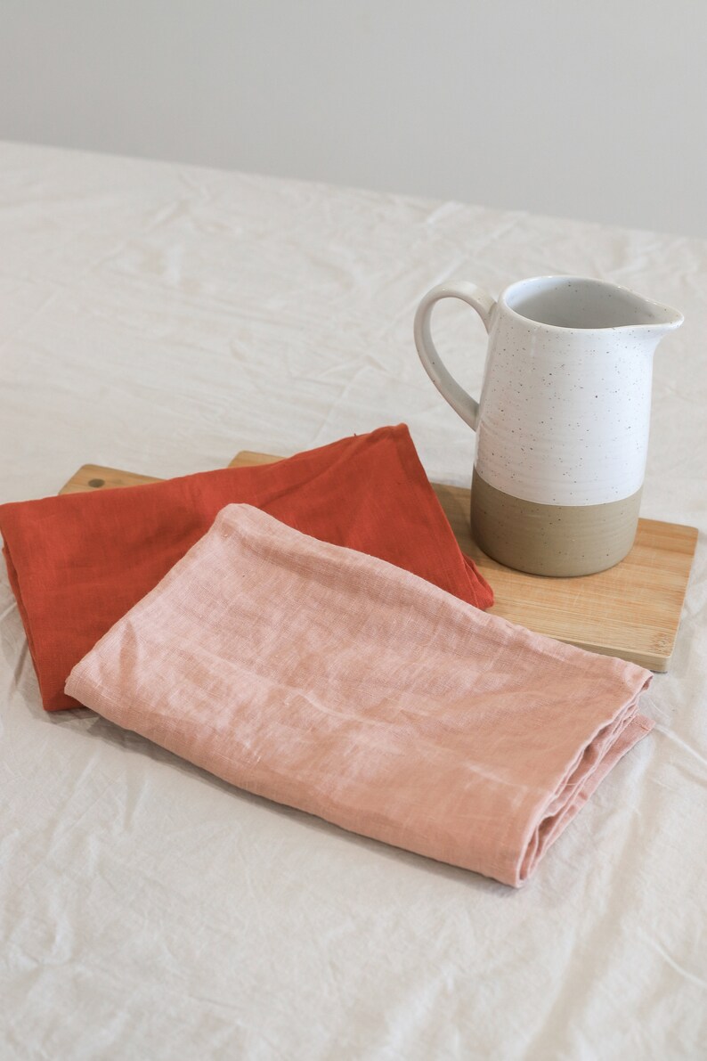 Linen tea towel. Kitchen towel. Hand towel. Natural dish towel. image 4