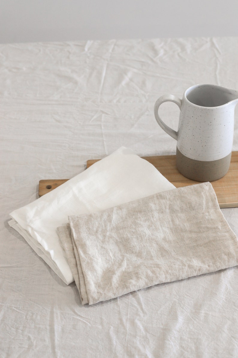 Linen tea towel. Kitchen towel. Hand towel. Natural dish towel. image 6