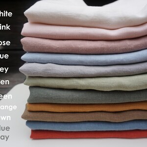 Linen Fabric per Meter. Cut-to-length linen fabric. Linen fabric for sewing in various colors. image 2