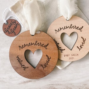 Remembrance Ornament | Wood Keepsake, Memorial for Grief | Death of a Loved One | Miscarriage & Infant Loss