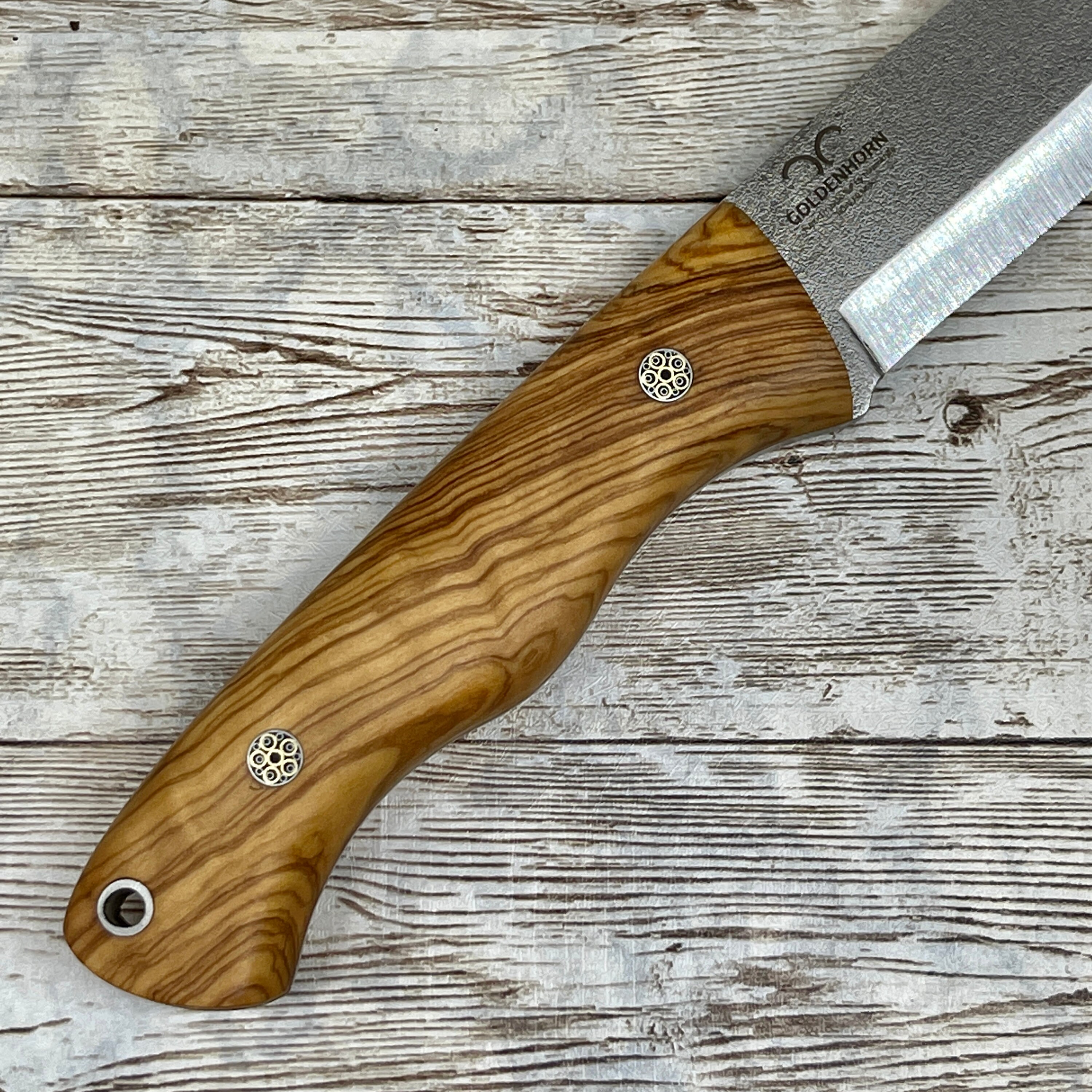 Camping Knife With Olive Wood Handle, 1/4 Inch N 690 Steel and Leather  Sheath, Drop Point N690 Steel Blade, Unique Root of Olive Tree Handle -   Ireland