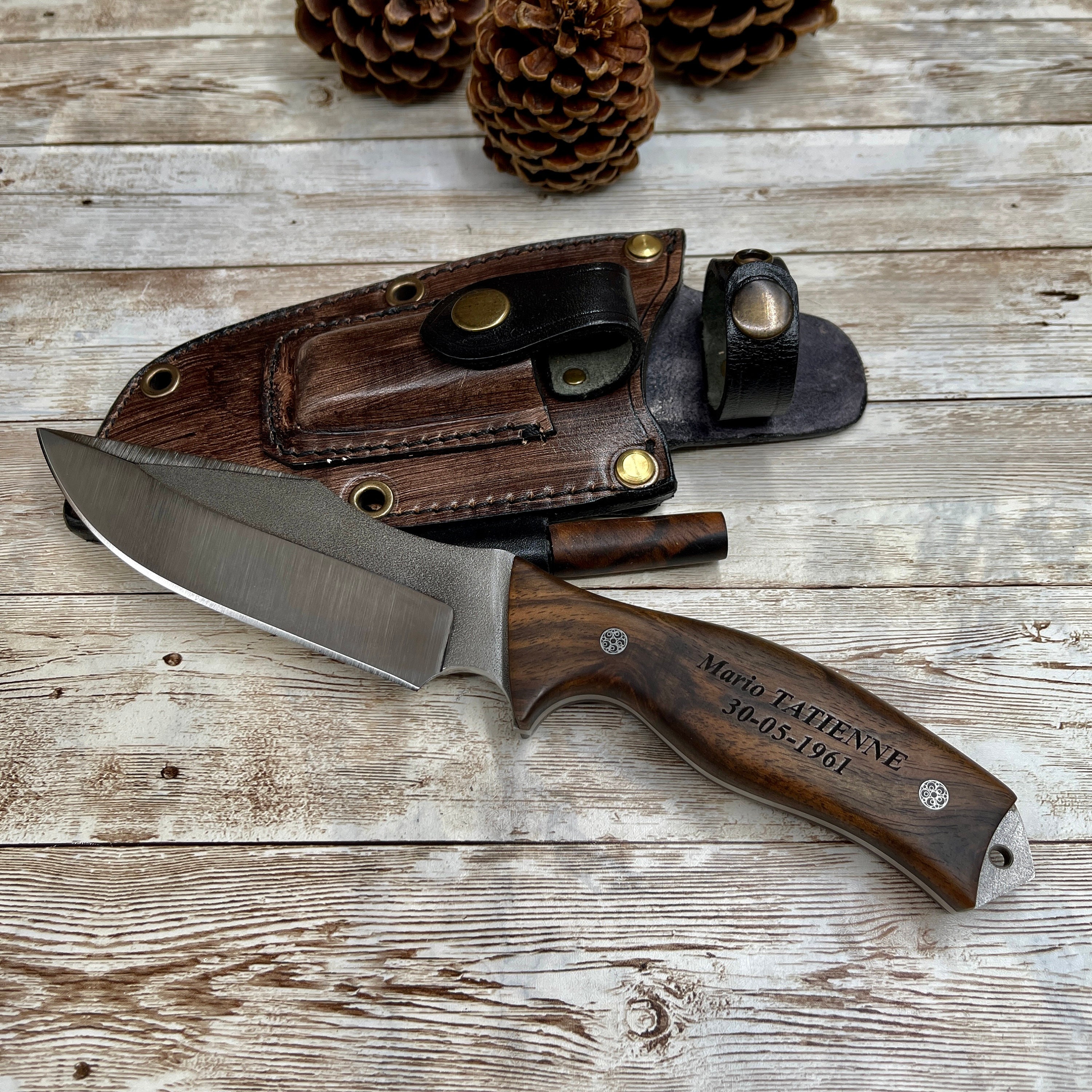 Hunting Knife, Custom Knife, Outdoor Knife, Engraved Knife, Tactical Knife,  Personalized Knife, Leather Sheath Professional Knife ferro Rod -   Canada