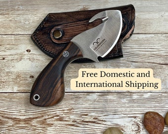 Skinning Knife, Skinner Knife, Skinner, Deer Skinner Knife, Cute Knife, Small Knife, Walnut Handle, Gut Hook Knife, Camping Knife