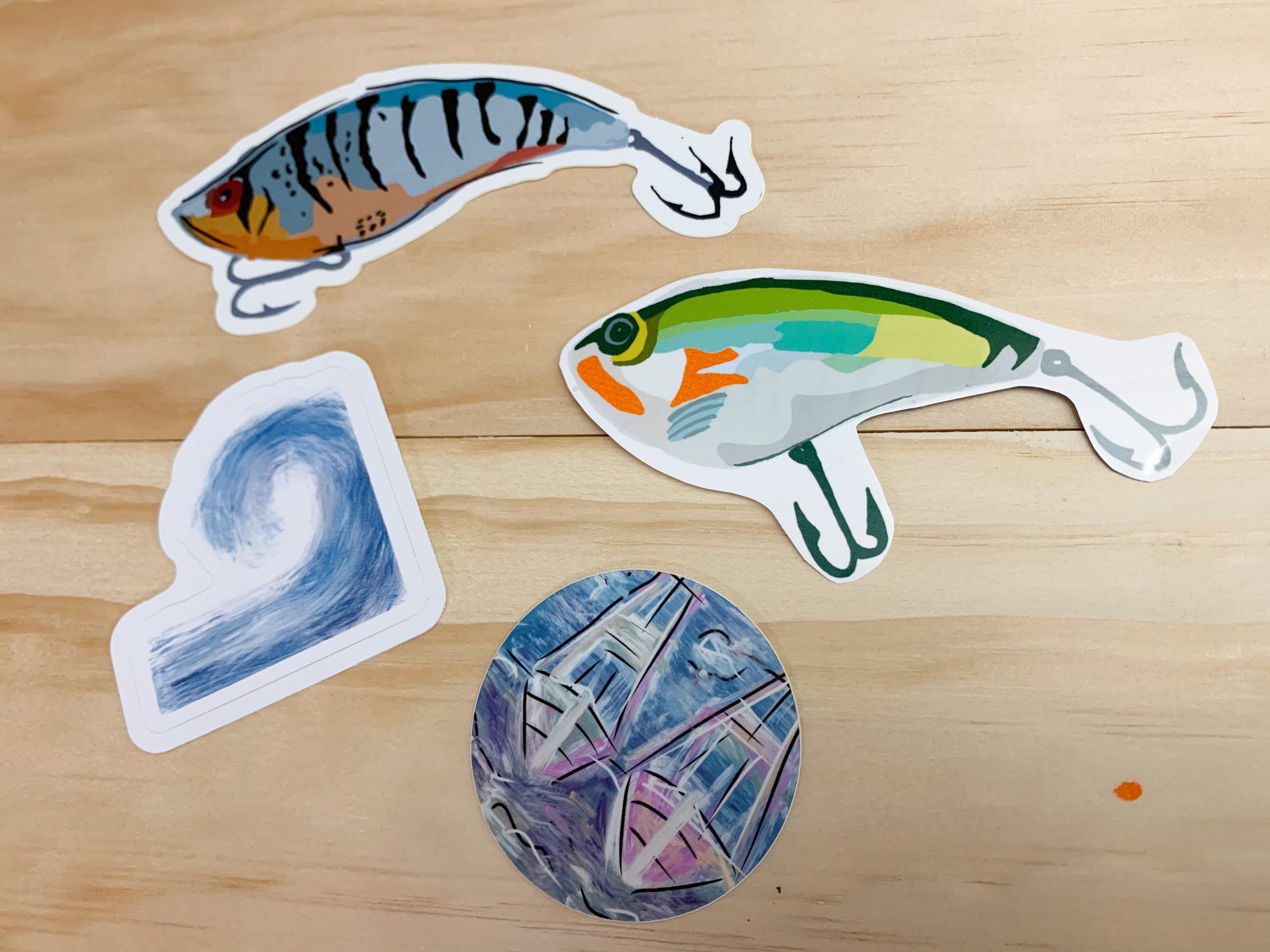 Paquete de pegatinas de pesca | Etsy