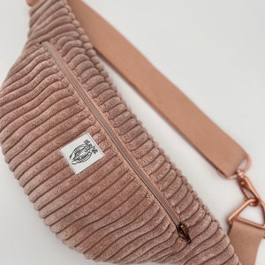 Crossbodybag/ Hipbag- rosa Kuschelcord