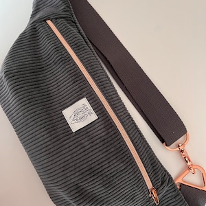 Crossbodybag/ Hipbag- Anthrazit Cord