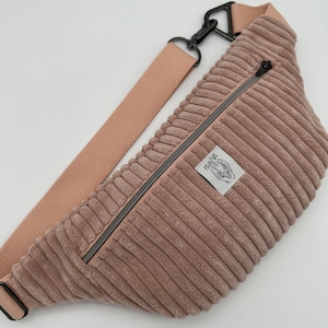 Crossbodybag/ Hipbag- rosa Kuschelcord