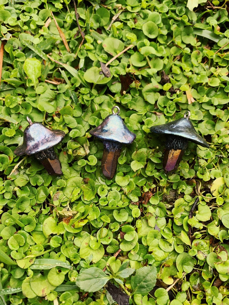 keychains holographic mushroom crystal charms mushrooms pendants for necklaces charms /& crystals |