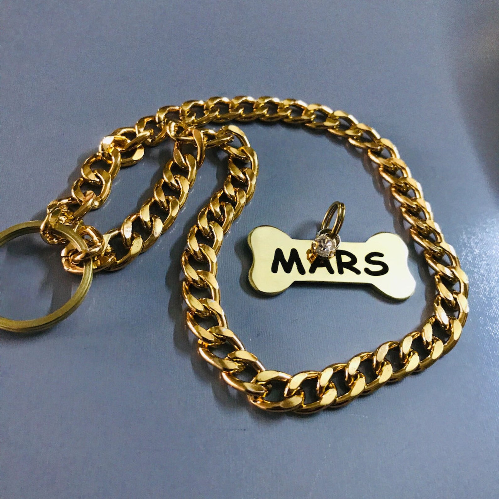 Gold Dog Choke Chain Jewelry for Dogs Chains for Pets Bone Etsy