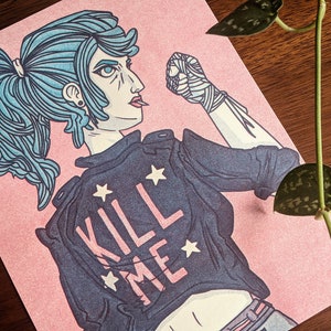 Kill Me - Traditional Risograph Print