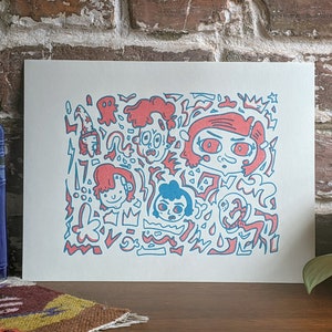 My Brain - Traditional Risograph Print
