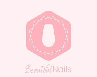 CANVA Pro Premade Logo Template Beautiful Nails | Premade Logo Template | Customizable Logo | Small Business Design | Canva Pro Template