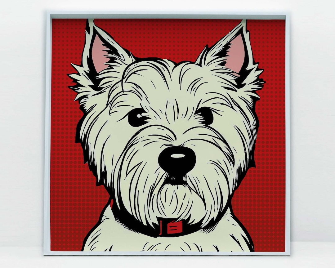 West Highland Terrier Pop Art Print, Pet Dog Wall Art (digital Download ...