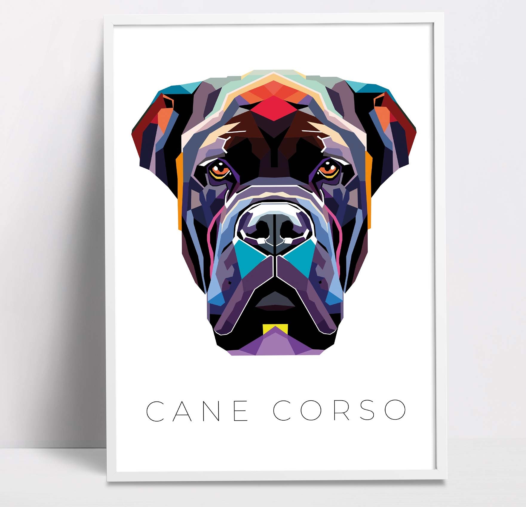 Pop Art Cane Corso Painting Cane Corso Geometric Pop Art Print, Pet Dog  Wall Art, Downloadable, image size:1761x1696