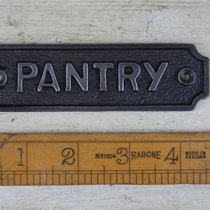 Pantry Door Plate Sign Plaque Iron Antique Iron