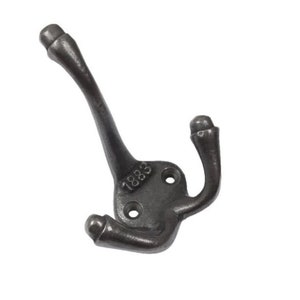 Coat Hook Hangers Triple Cast Iron Industrial 1883 Wall mountable