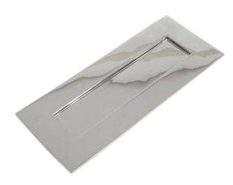 Polished Chrome Front Door Letter Plate 256 x 76mm 10 x 3" Flap Box
