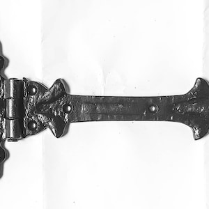 Speerspitze verzierte schwarze antike Scharnier 18,8 cm Paar Eisen