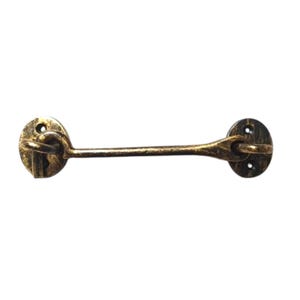 Cabin Hook and Eye Antique Brass 150mm Cast Iron Antique