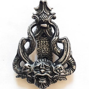 Art Deco Shaped Door Knocker Pewter Finish Front Door