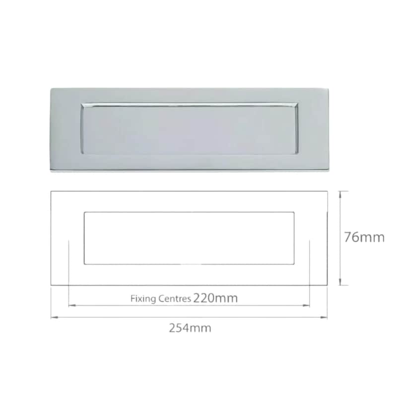 Polished Brass Letter Plate 254mm X 76mm – Solid Brass Front Door ...
