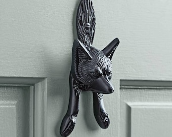 Fox Head Door Knockers Antique Black Front Door Animal