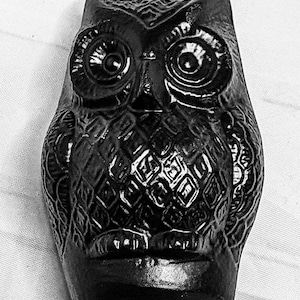 Antique Black Owl Front Door Knocker