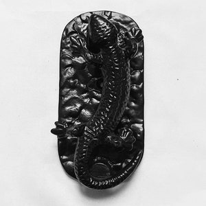 Lizard Gecko Door Knocker Antique Black Front Door Premium Iron