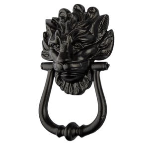 Lion Black Door Knocker For Front Door Cast Iron