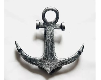 Anchor Door Knocker Antique Silver Front Door Cast Iron Heavy Duty