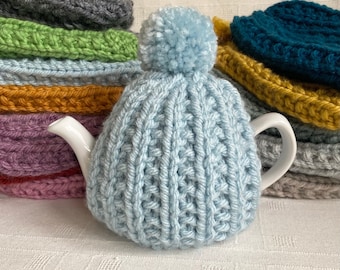 Hand Knit Tea Cosy, Choose Colour, Fits 1-2 Cup Teapot, Gift For A Tea Lover