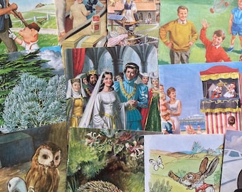 Vintage Ladybird Book Pages, Mixed Selection for Crafts (100 Pages)