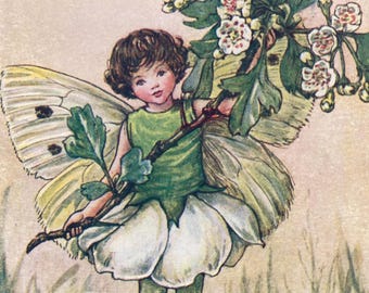 The May Fairy, Original 1930s Flower Fairies Print, Children's Book Illustration, Nursery Art