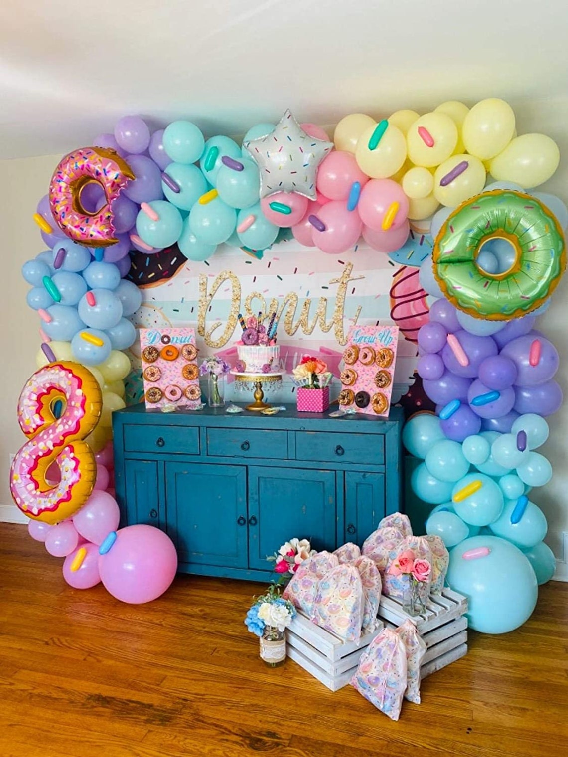 Donut Balloon Garland Arch with 169 pc Balloons for Brithday | Etsy