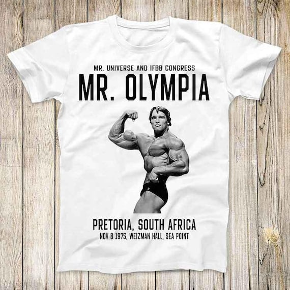 Mr Olympia Arnold GYM Fitness Bodybuilding Top Tee Best Seller