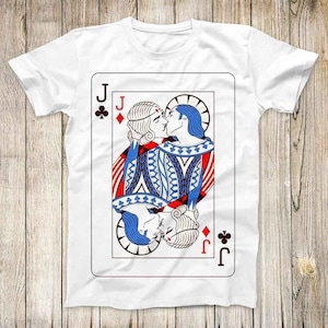 Jack jogando cartão super legal gay orgulho design t lgbt arco-íris spade diamante presente moda topo t camisa 2803