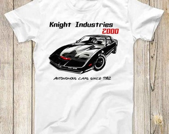 Knight Industries 2000 Tee Kitt TV Show Autonomous Cool Car Top Gift Retro 1982 Rider T Shirt 2667