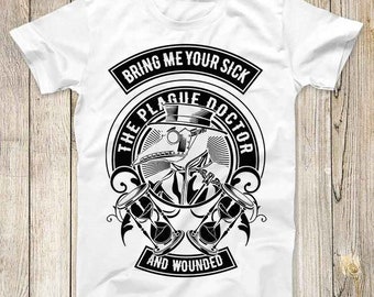 The Plague Doctor Illustration Fashion Top Design Tee Super Cool Men Women Unisex Best Gift T Shirt 2606